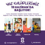 19 Haziran da Yaz Kulüplerimiz Başlıyor.